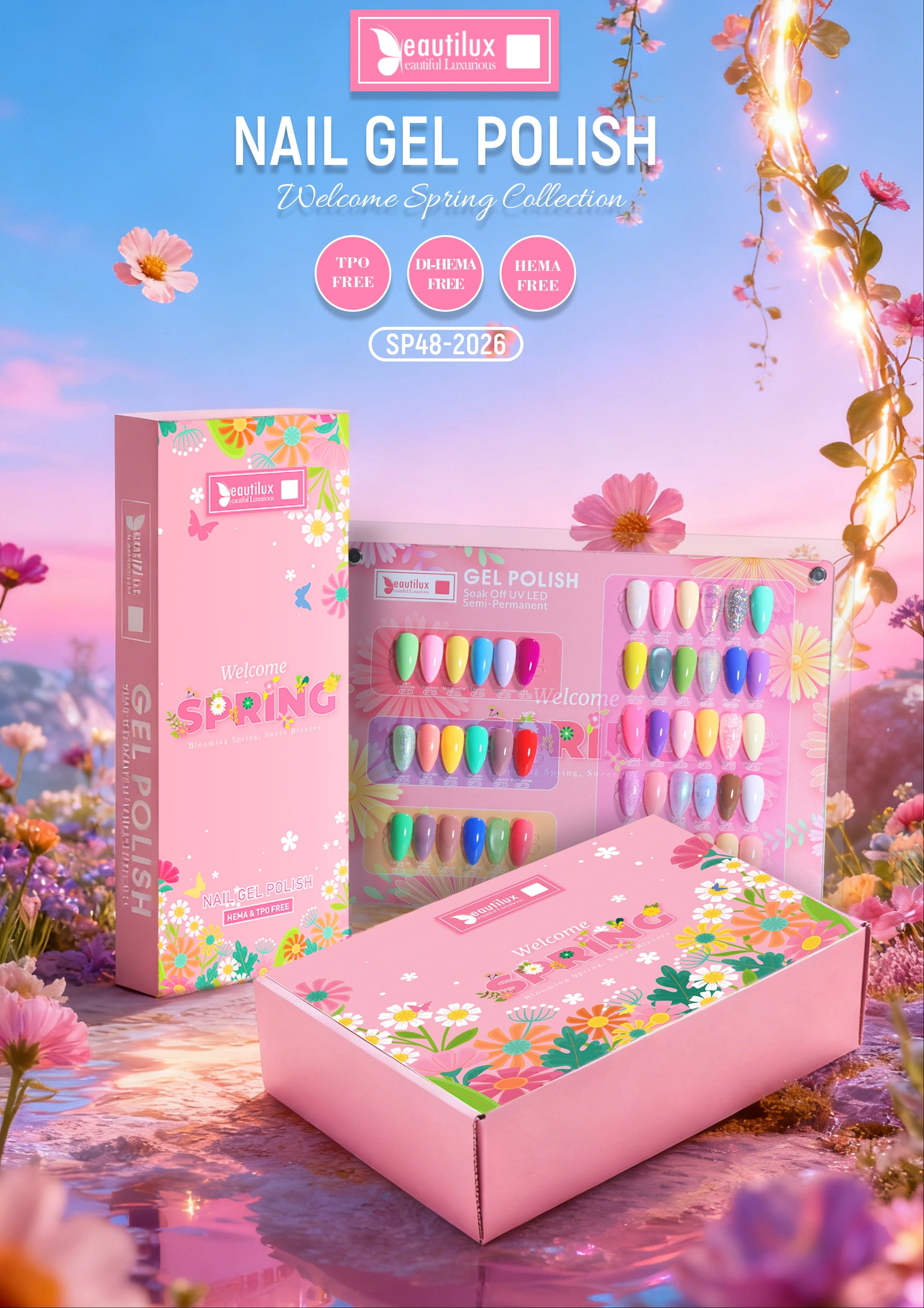 collection printemps vernis gel sans HEMA vernis semi permanent sans TPO   Beautilux