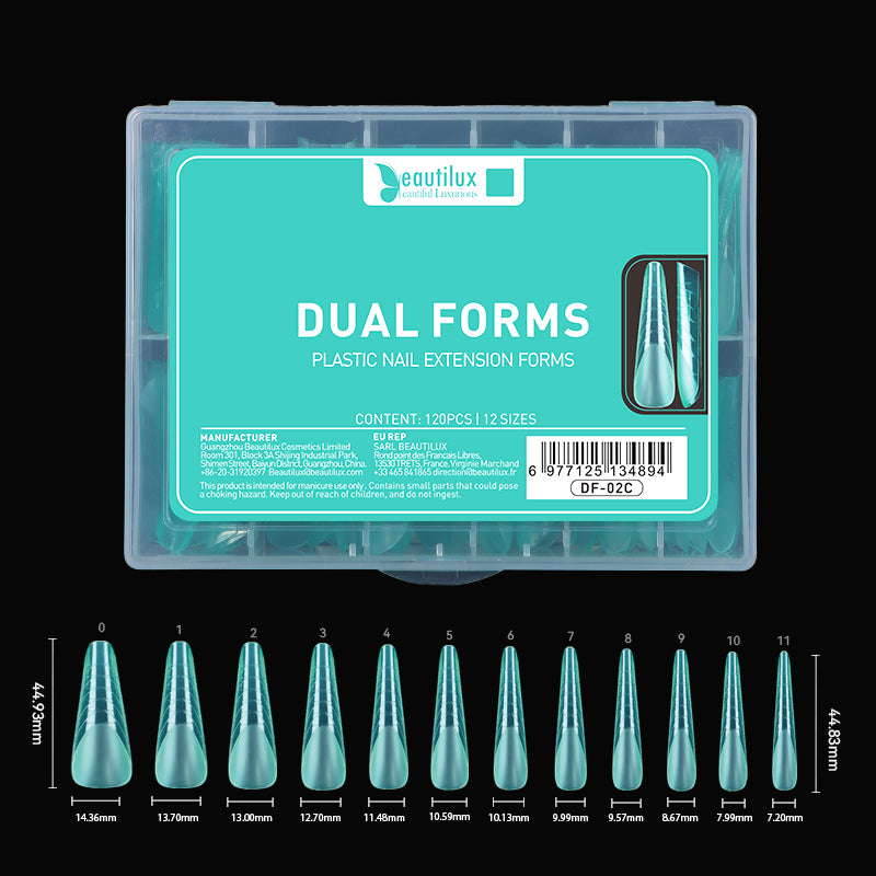 Beautilux COLORED DUAL FORMS — 120pcs/box — RUSSIAN — GREEN | DF-02C - DF-02C Image