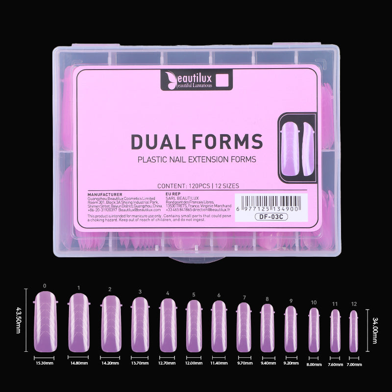 Beautilux COLORED DUAL FORMS — 120pcs/box — ROUND — PINK | DF-03C - DF-03C Image