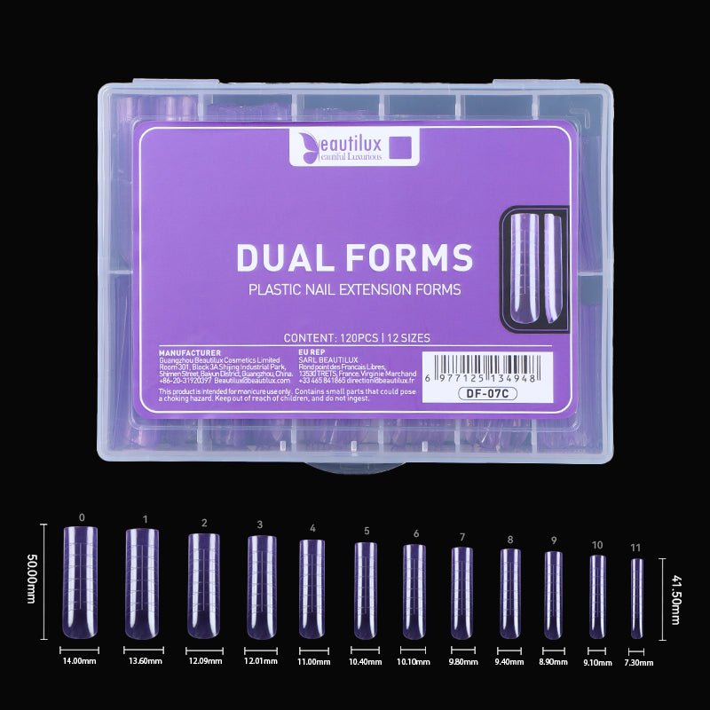 Beautilux COLORED DUAL FORMS — 120pcs/box — SQUARE — VIOLET | DF-07C - DF-07C Image