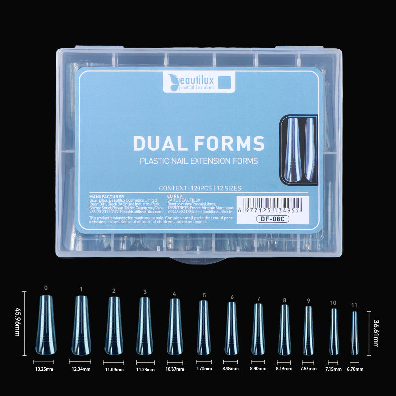 Beautilux COLORED DUAL FORMS — 120pcs/box — COFFIN — GREEN | DF-08C - DF-08C Image