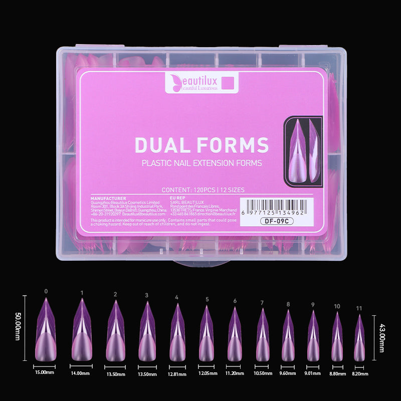 Beautilux COLORED DUAL FORMS — 120pcs/box — RUSSIAN — PINK | DF-09C - DF-09C Image