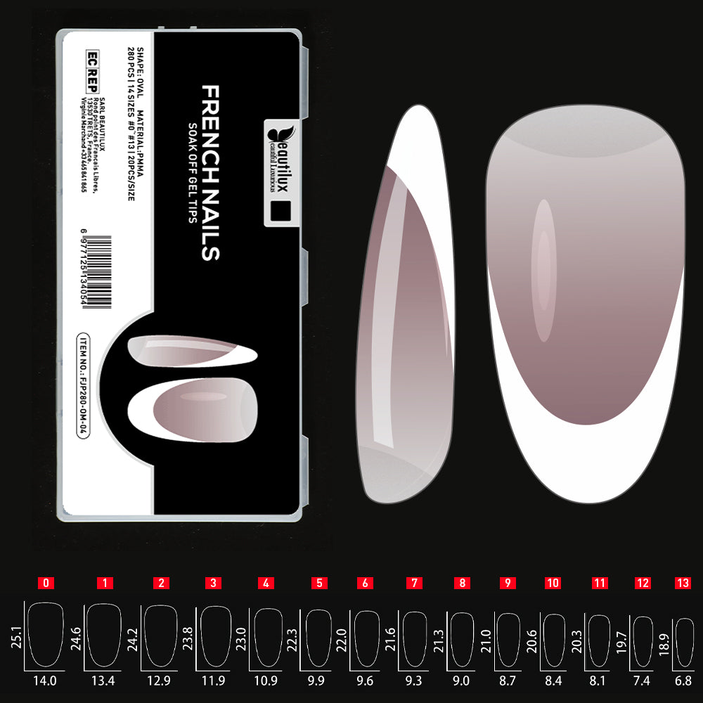 Capsules Ongles Beautilux – Pose Américaine Ombre ou French – 280 pièces
