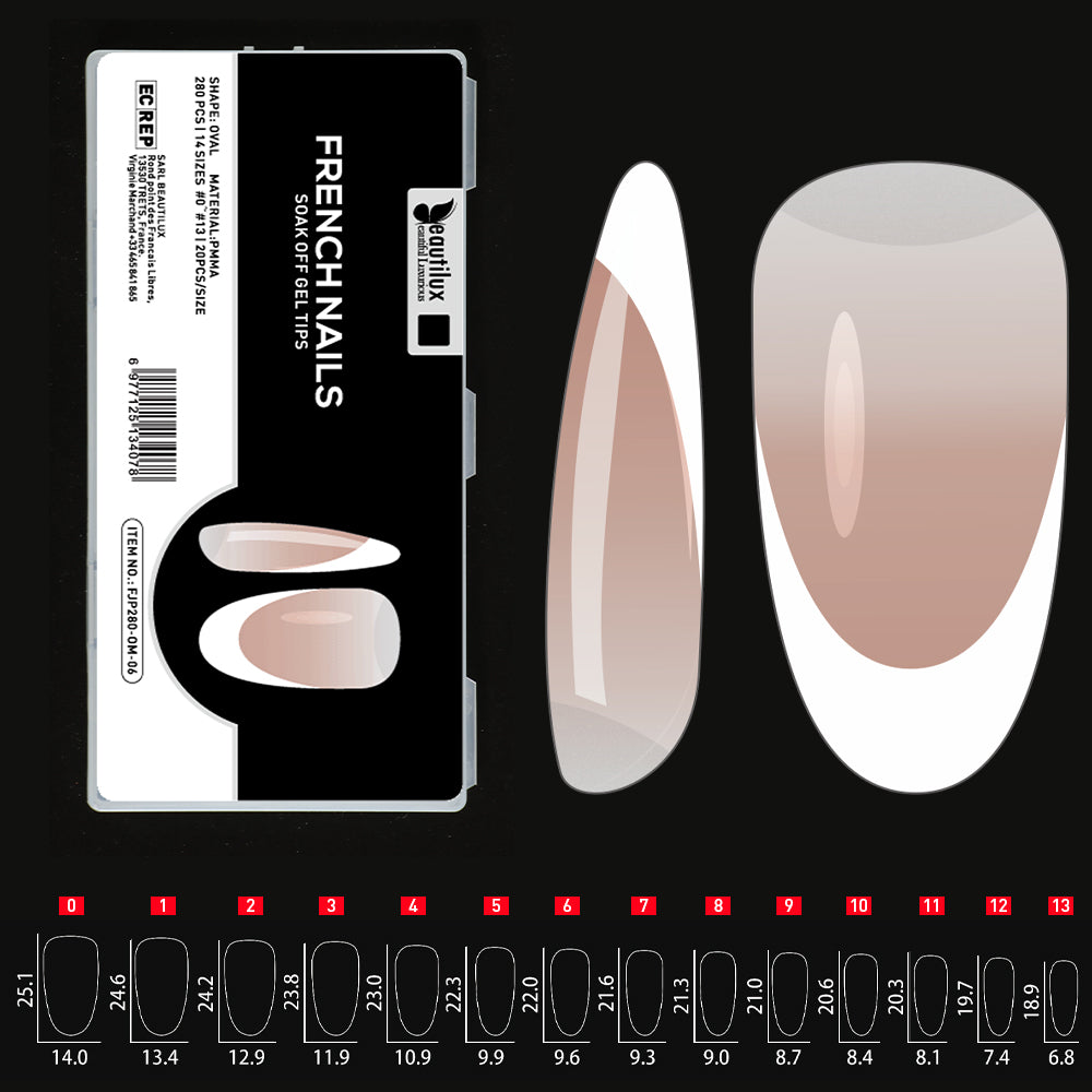 Capsules Ongles Beautilux – Pose Américaine Ombre ou French – 280 pièces