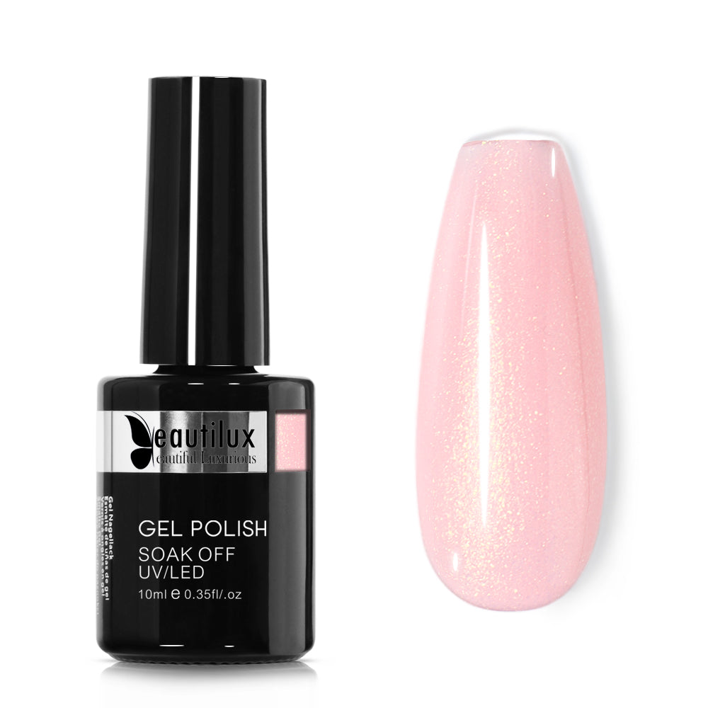 Vernis Semi-Permanent Rose Layette Shimmer – G-03 | Beautilux 10ml – Tenue 3 Semaines