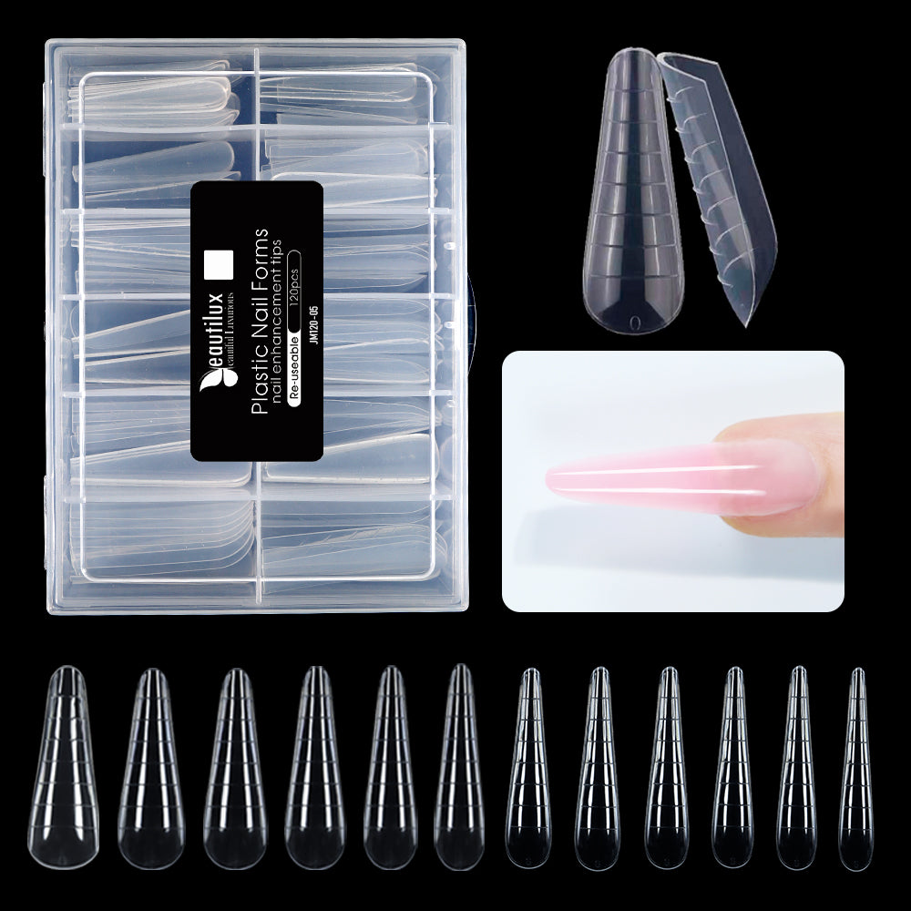 Beautilux DUAL FORMS — 120pcs/box — RUSSIAN — CLEAR | JM120-05 - JM120-05 Image