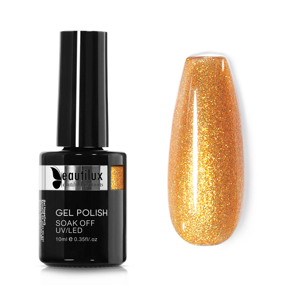 Vernis Semi-Permanent Or Intense Shimmer – JS-06 | Beautilux 10ml – Tenue 3 Semaines