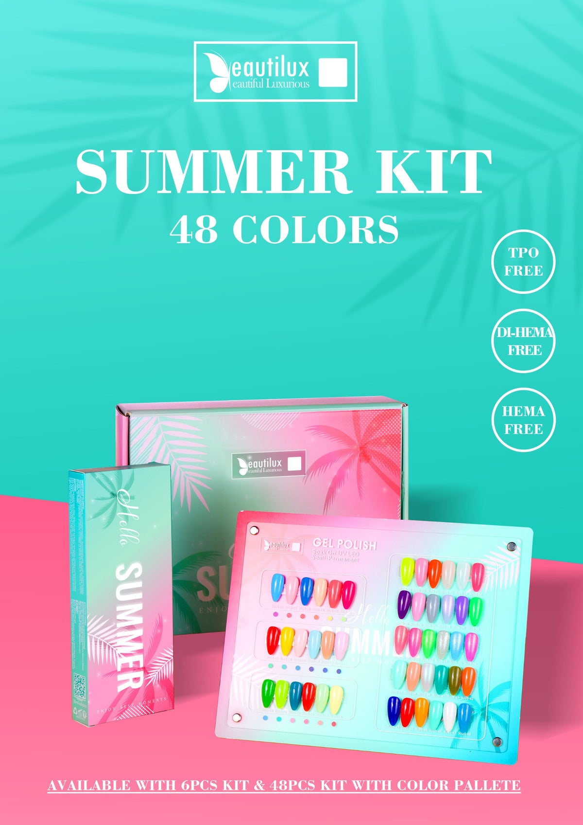 Beautilux collection "HELLO SUMMER" Édition Limitée 2025 - Kit vernis semi permanent