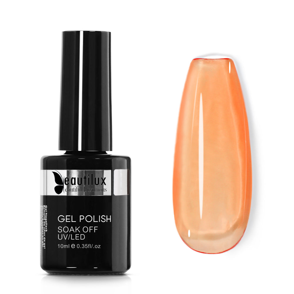 Vernis Semi-Permanent Orange Pêche Glaze Jelly – LL-02 | Beautilux 10ml – Tenue 3 Semaines Image