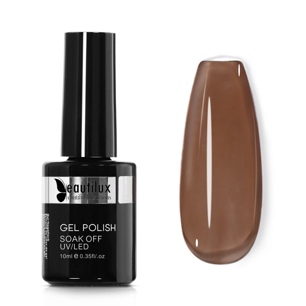 Vernis Semi-Permanent Taupe Nude Brun Glaze Jelly – LL-05 | Beautilux 10ml – Tenue 3 Semaines Image
