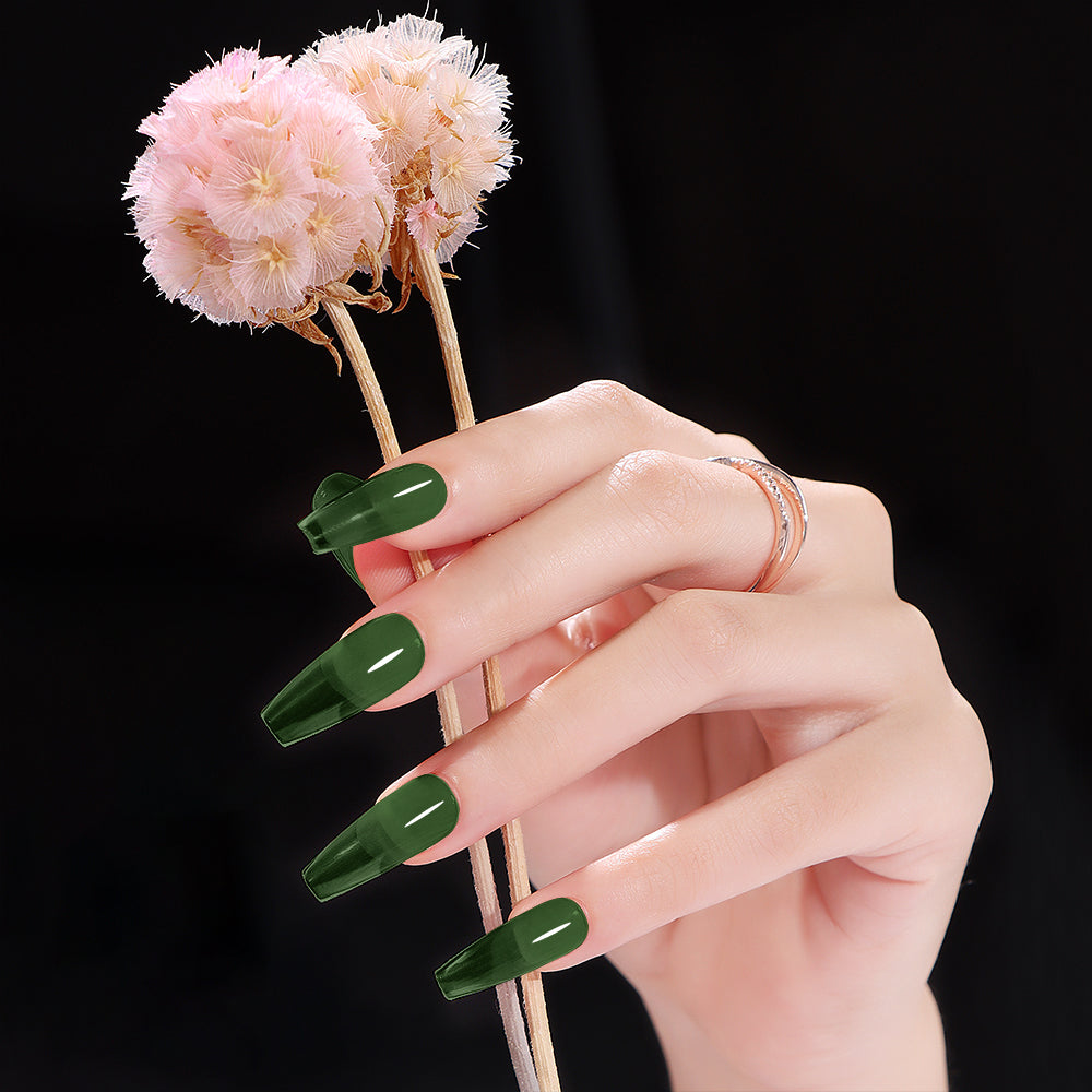 Vernis Semi-Permanent Vert Forêt Glaze Jelly – LL-07 | Beautilux 10ml – Tenue 3 Semaines