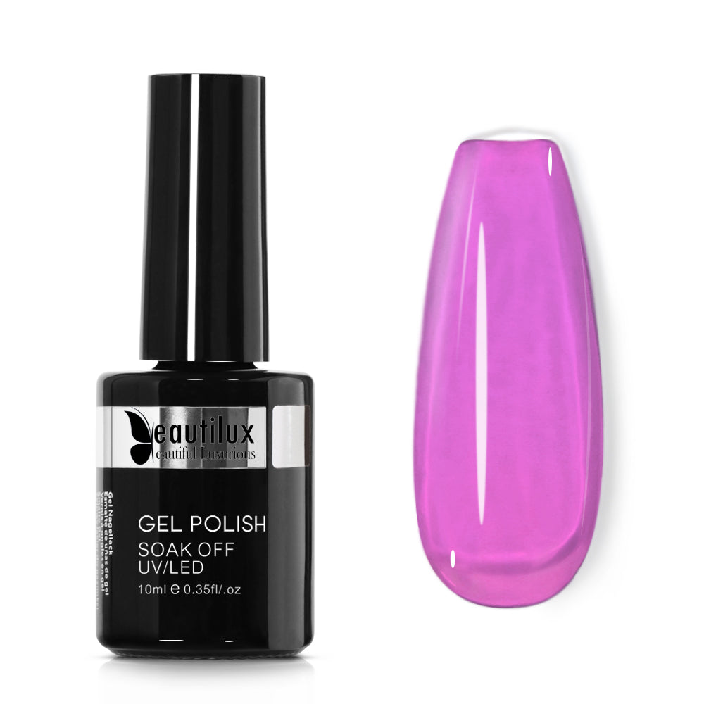 Vernis Semi-Permanent Rose Orchidée Glaze Jelly – LL-09 | Beautilux 10ml – Tenue 3 Semaines