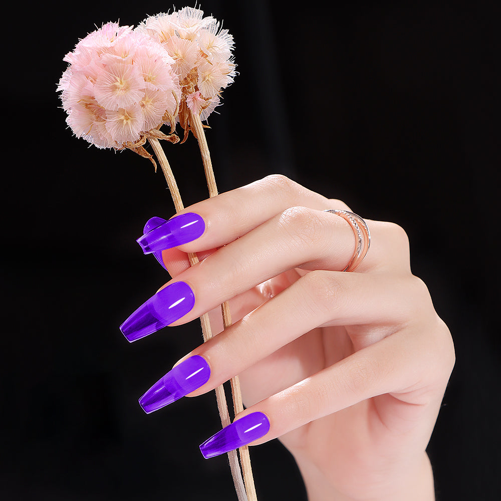 Vernis Semi-Permanent Violet Électrique Glaze Jelly – LL-11 | Beautilux 10ml – Tenue 3 Semaines