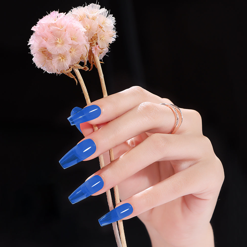 Vernis Semi-Permanent Bleu Pervenche Glaze Jelly – LL-12 | Beautilux 10ml – Tenue 3 Semaines