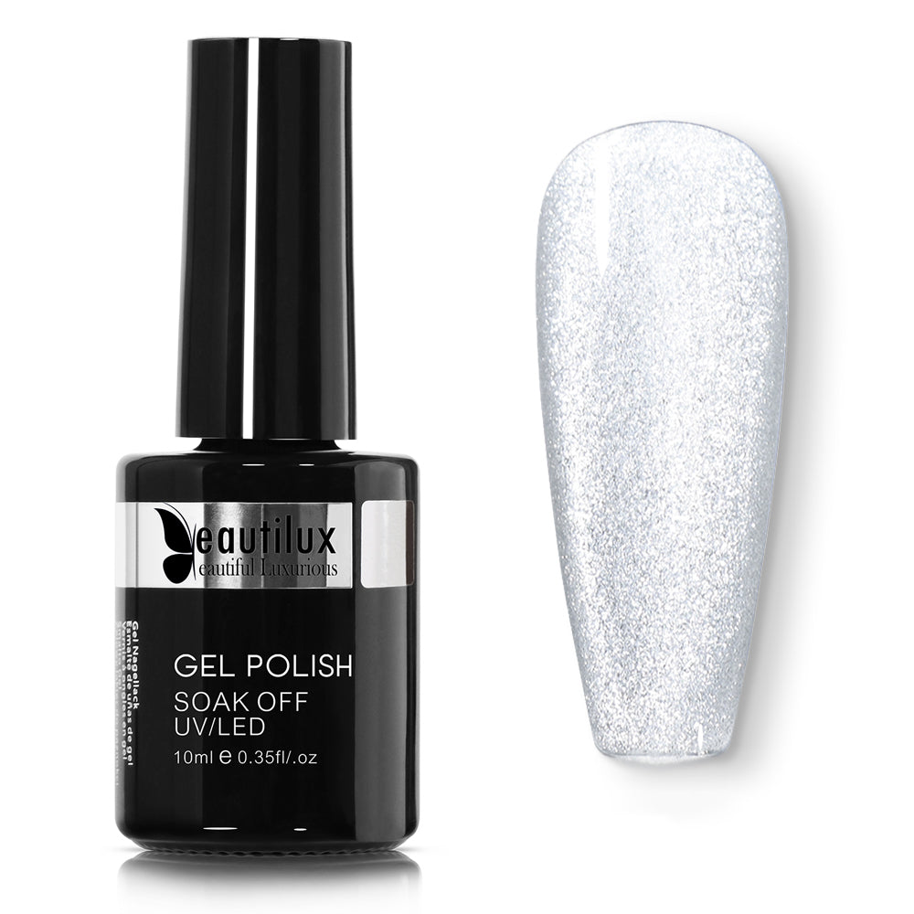 Vernis Semi-Permanent Cat Eye 9D Platine Argent Platine – MG-01 | Beautilux 10ml