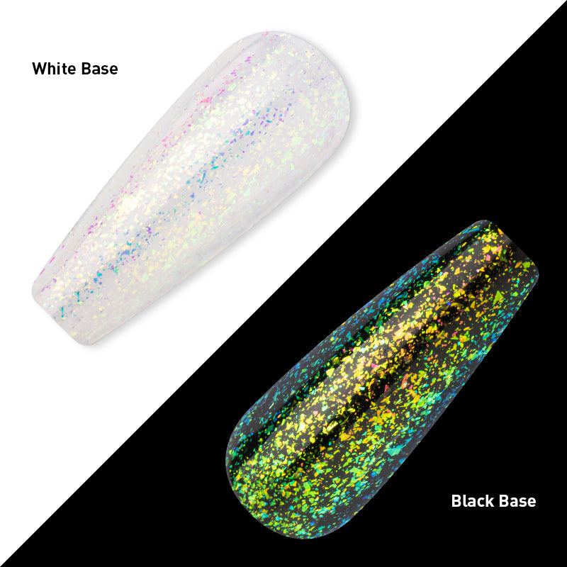 Vernis Semi-Permanent Opal Flakes Rose Vert Or – OP-02 | Beautilux 10ml – Tenue 3 Semaines