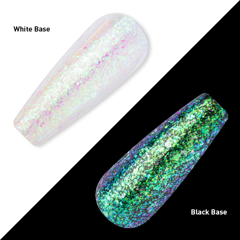 Vernis Semi-Permanent Opal Flakes Rose Vert Émeraude – OP-04 | Beautilux 10ml – Tenue 3 Semaines