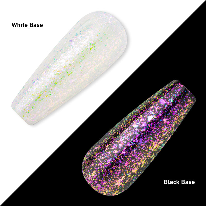 Vernis Semi-Permanent Opal Flakes Vert Mint Violet – OP-05 | Beautilux 10ml – Tenue 3 Semaines
