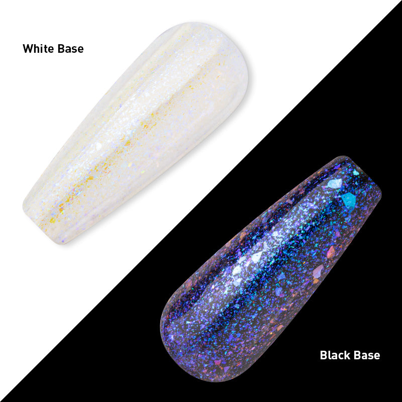 Vernis Semi-Permanent Opal Flakes Bleu Nuit Or – OP-06 | Beautilux 10ml – Tenue 3 Semaines