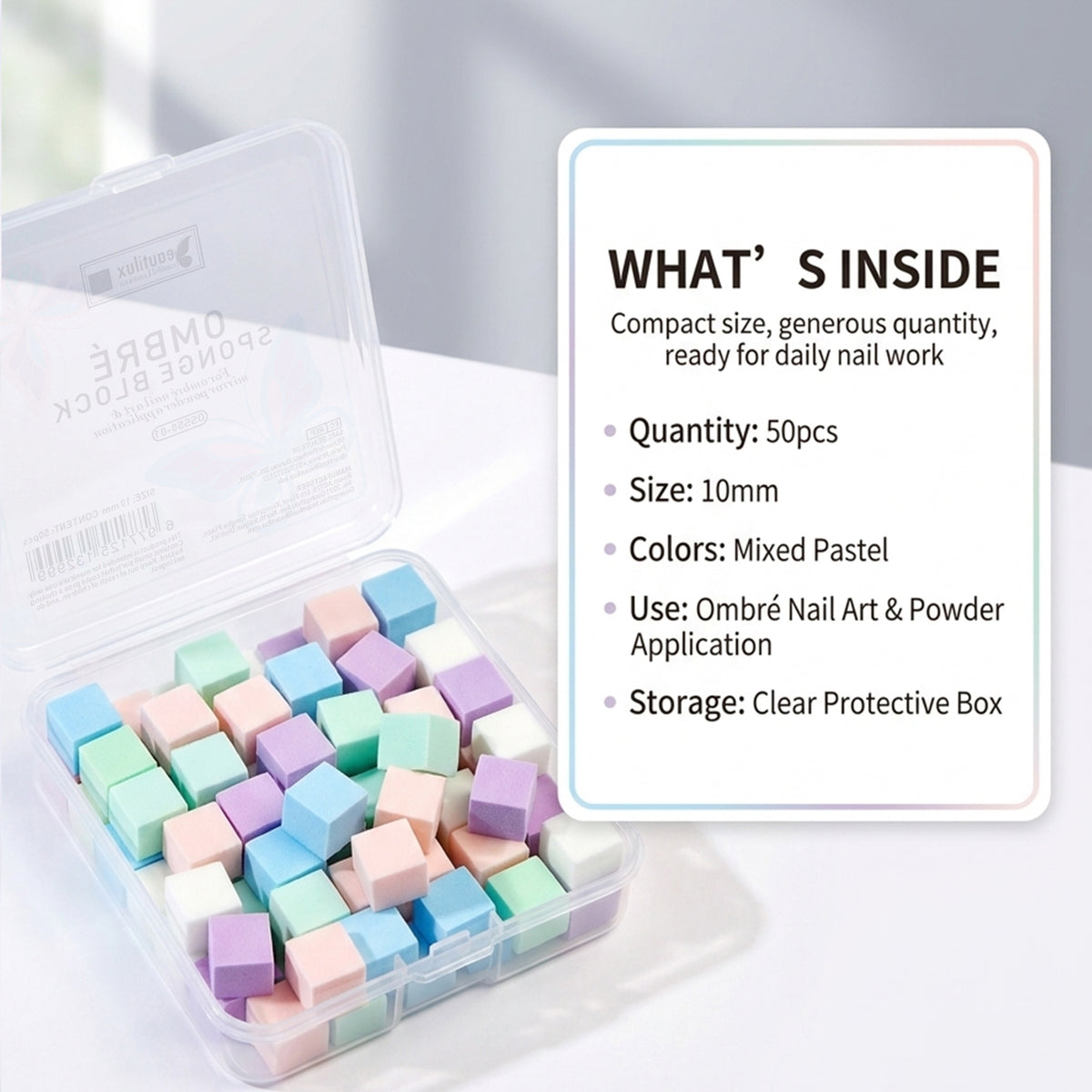 Ombré Sponge Block Beautilux OSS50-01 - contenu et caractéristiques
