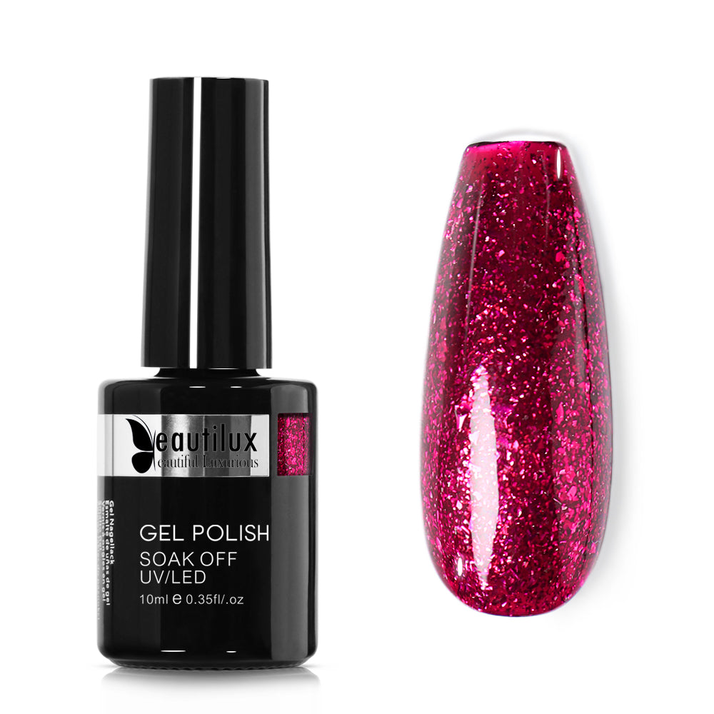 Vernis Semi-Permanent Rose Fuchsia Platine – PT-07 | Beautilux 10ml – Tenue 3 Semaines Image