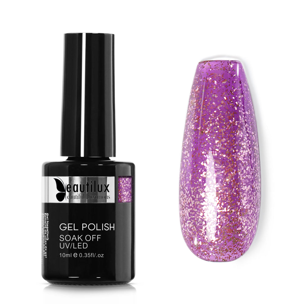 Vernis Semi-Permanent Violet Lilas Platine – PT-09 | Beautilux 10ml – Tenue 3 Semaines Image
