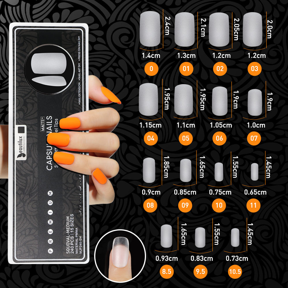 Beautilux Professional Matte Capsules + Glue &amp; Remover