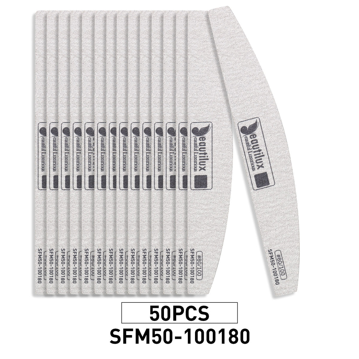 Beautilux Half Moon Nail Fiel 100/180 — 50pcs/pack | SFM50-100180 - SFM50-100180 Image
