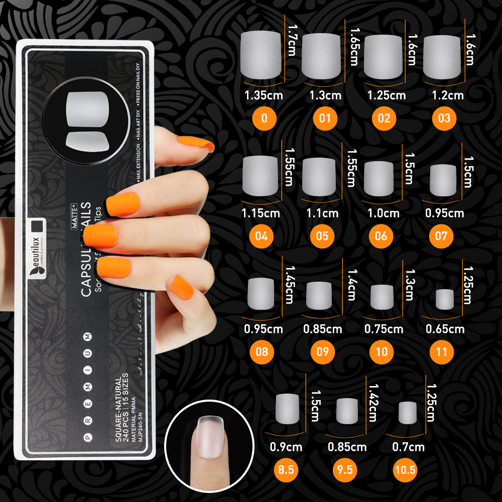 Beautilux Professional Matte Capsules + Glue &amp; Remover