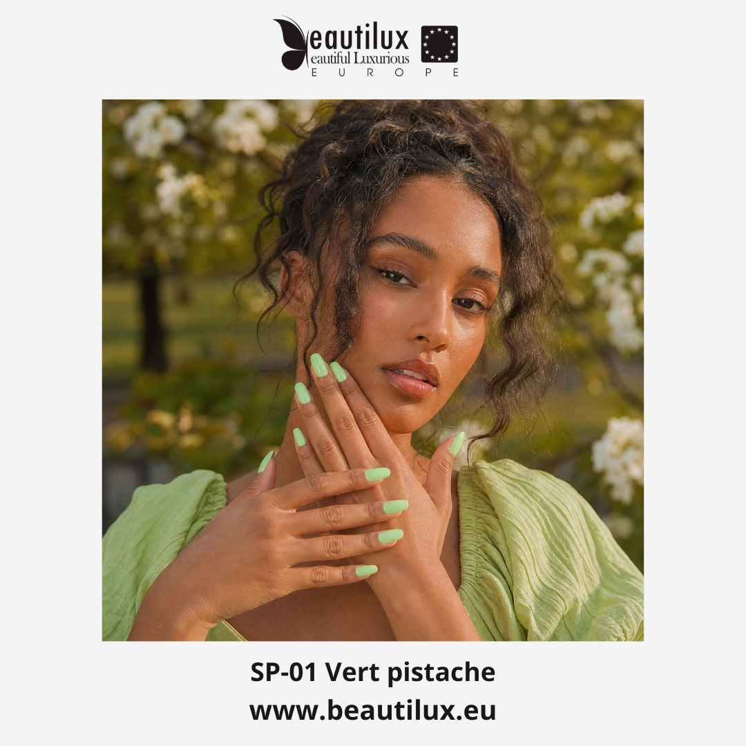 Vernis Semi-Permanent Vert Pistache SP-01 – Collection Printemps Beautilux