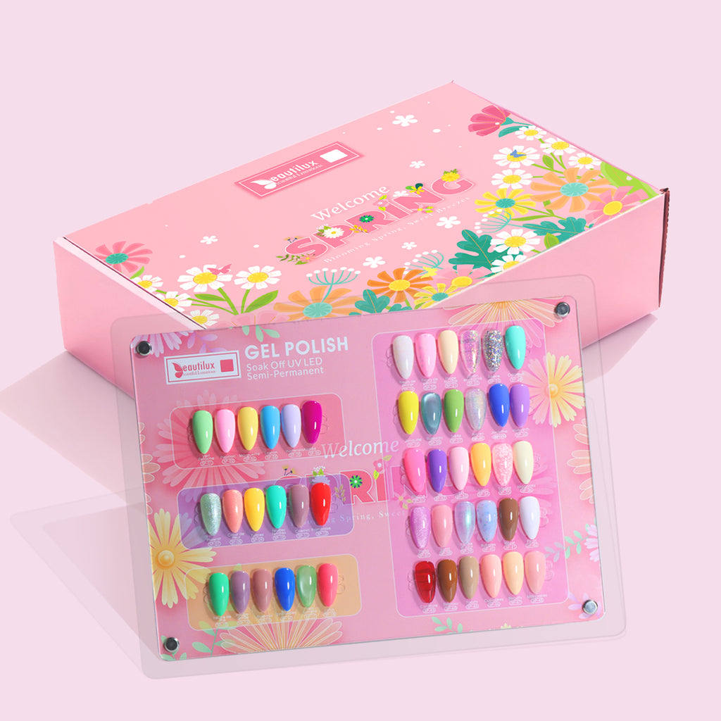 Coffret Collector Printemps 2026 Beautilux "Welcome Spring" - 48 Vernis Semi-Permanents Édition Limitée