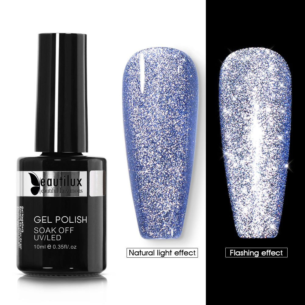 Vernis Semi-Permanent Cat Eye Diamant Réfléchissant Bleu Saphir Diamant Réfléchissant – SZM-02 | Beautilux 10ml – Tenue 4 Semaines