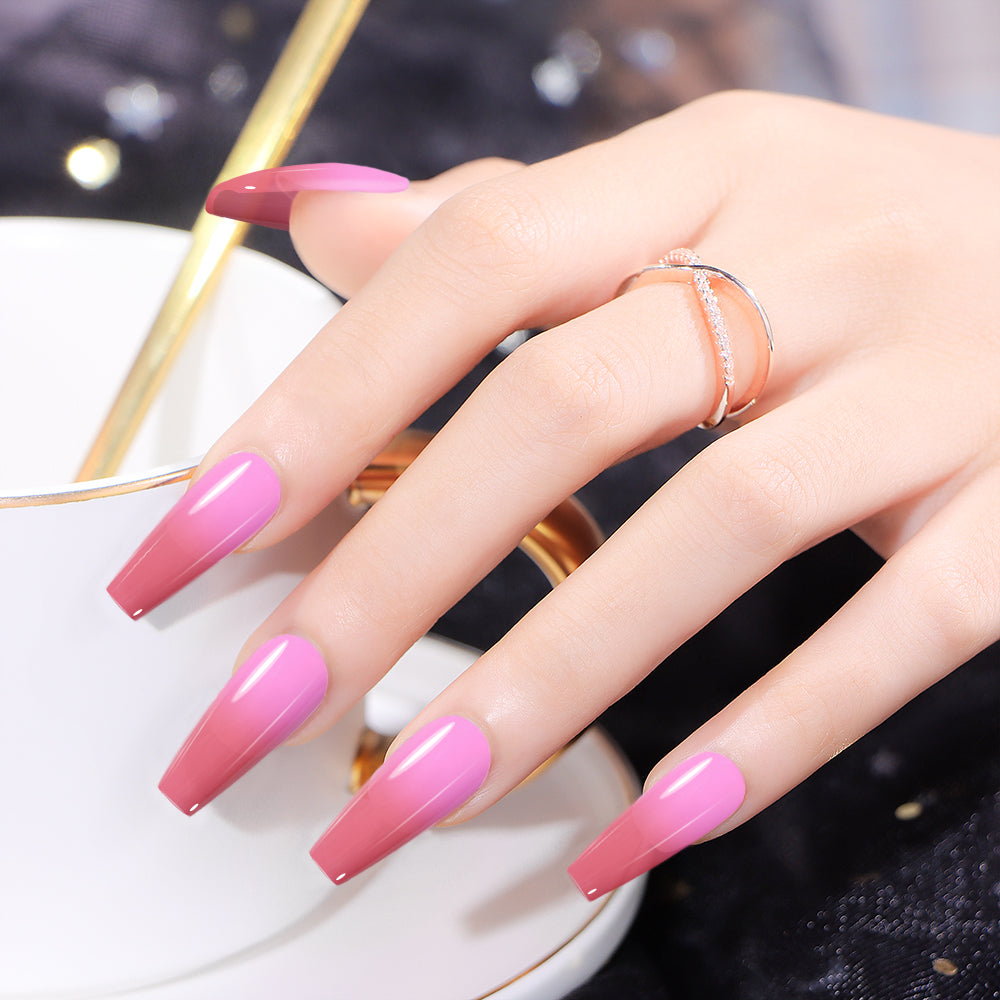 Vernis Semi-Permanent Thermo Rose Fuchsia → Rose Poudré – T-01 | Beautilux 10ml – Tenue 3 Semaines