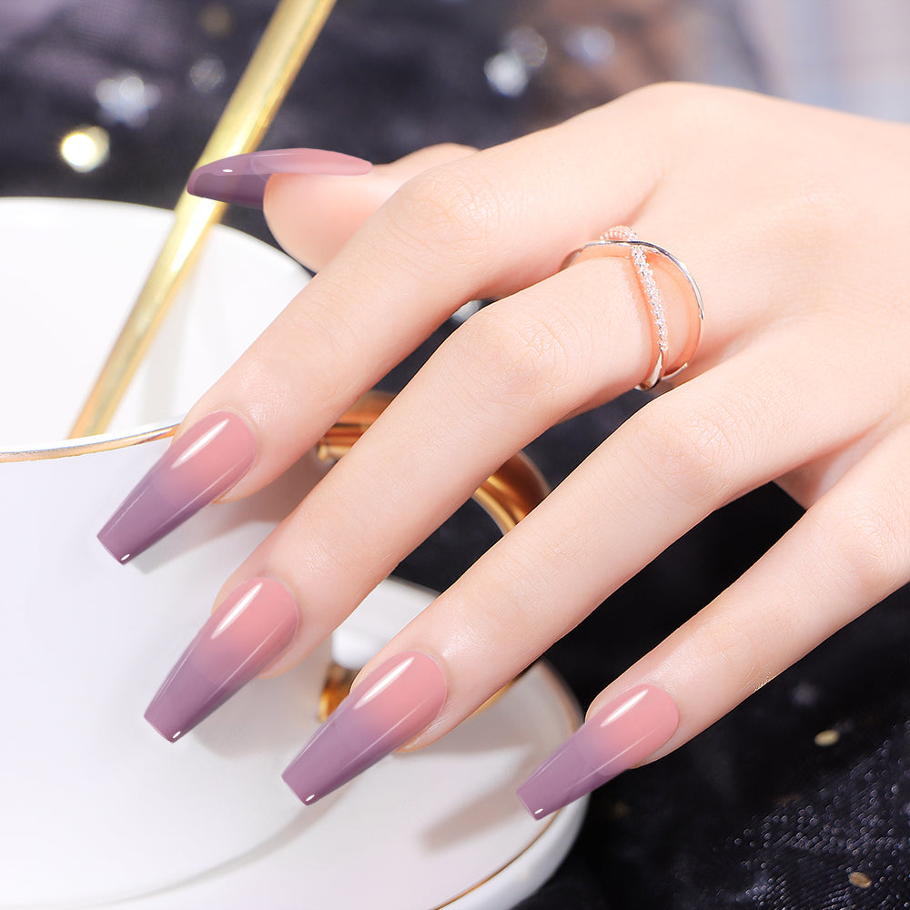 Vernis Semi-Permanent Thermo Rose Poudré → Mauve – T-02 | Beautilux 10ml – Tenue 3 Semaines