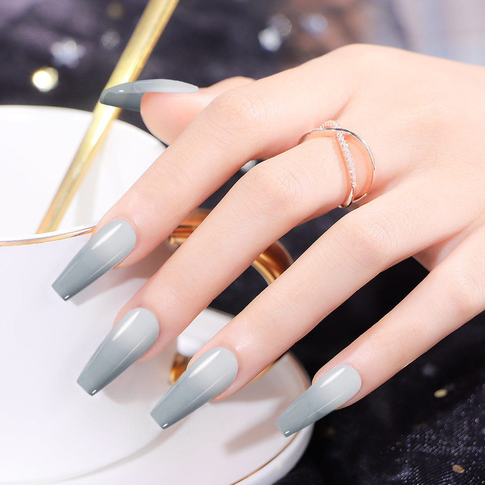 Vernis Semi-Permanent Thermo Gris Clair → Gris Ardoise – T-05 | Beautilux 10ml – Tenue 3 Semaines