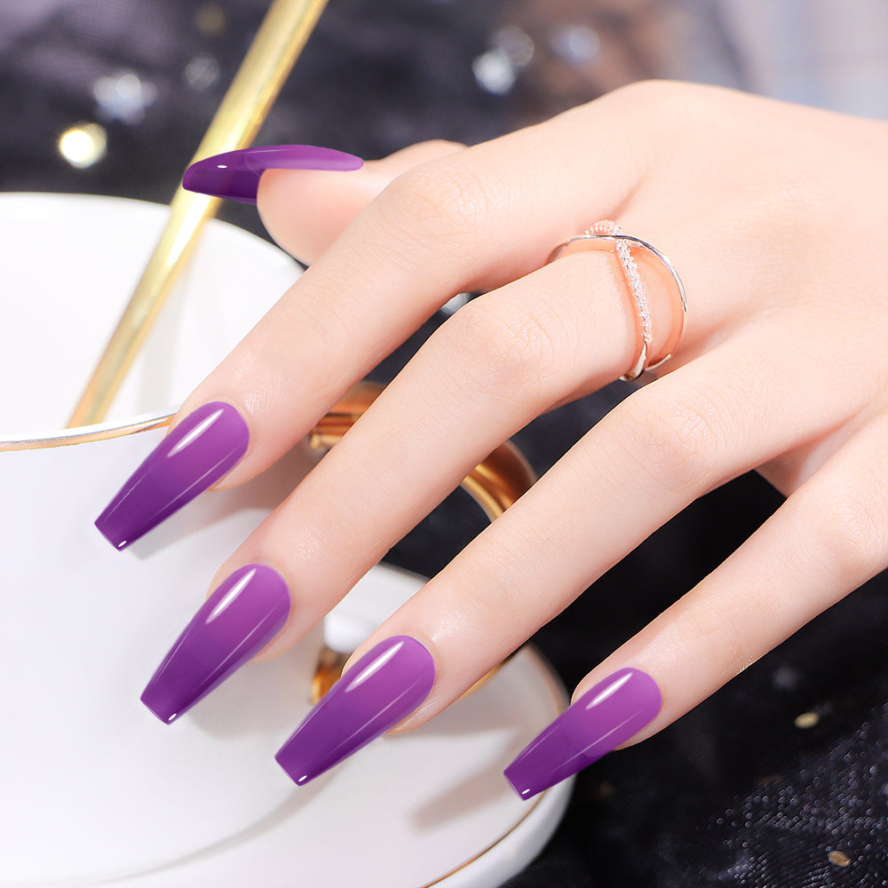 Vernis Semi-Permanent Thermo Violet Vif → Violet Foncé – T-07 | Beautilux 10ml – Tenue 3 Semaines