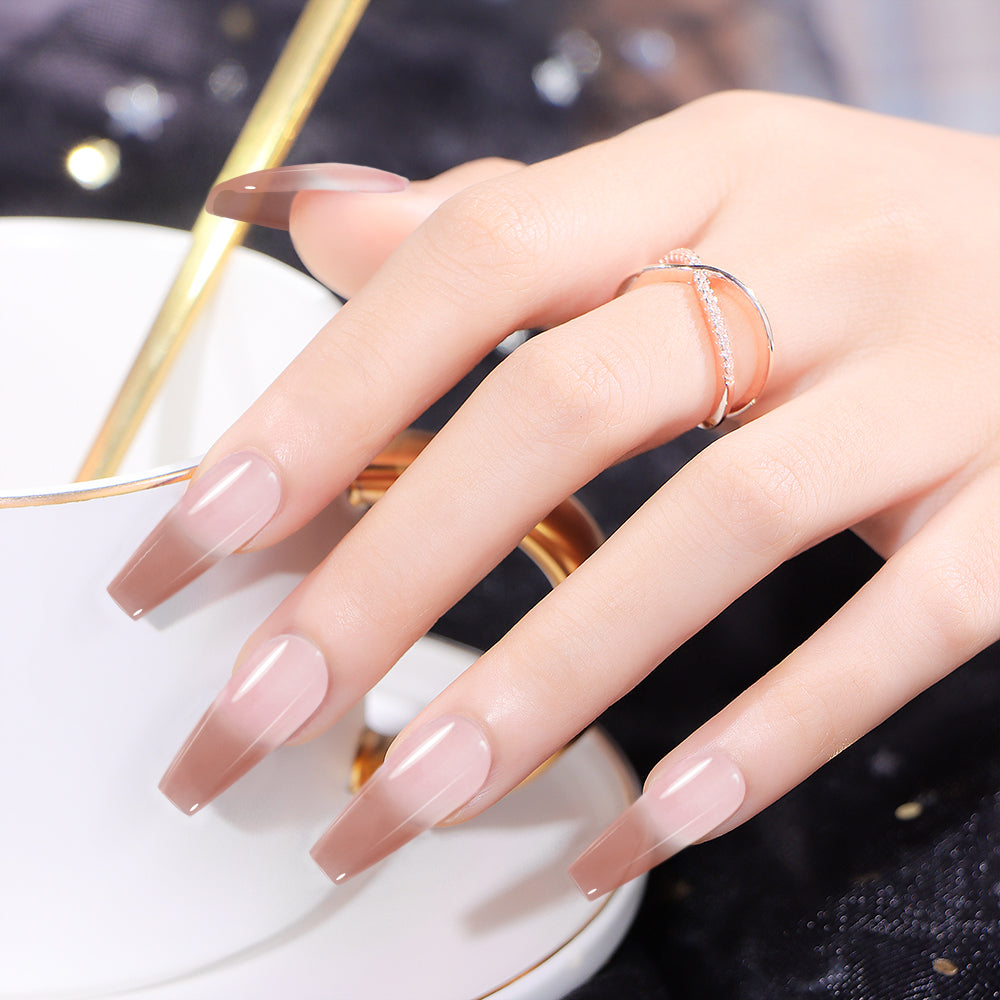 Vernis Semi-Permanent Thermosensible Blanc Nacré / Nude Rosé – T-14 | Beautilux 10ml – Tenue 3 Semaines