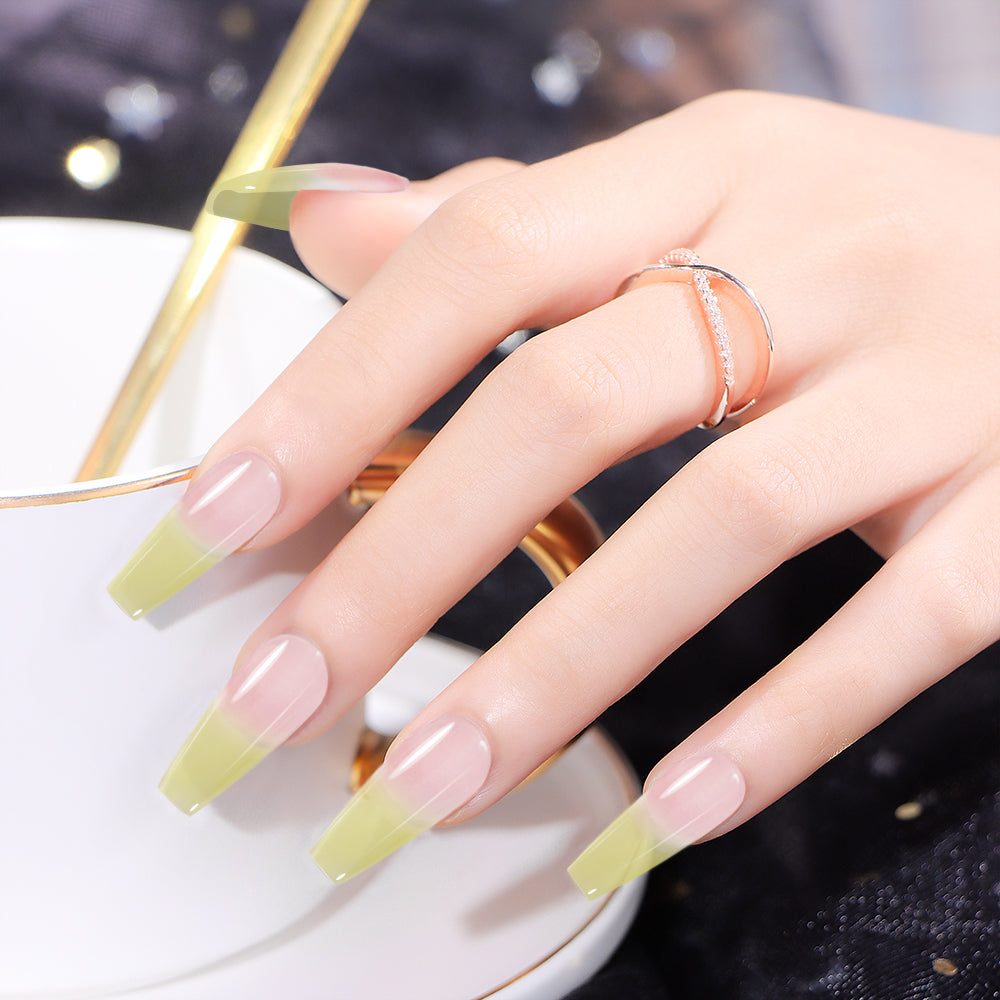 Vernis Semi-Permanent Thermosensible Blanc Nacré / Jaune Citron – T-18 | Beautilux 10ml – Tenue 3 Semaines