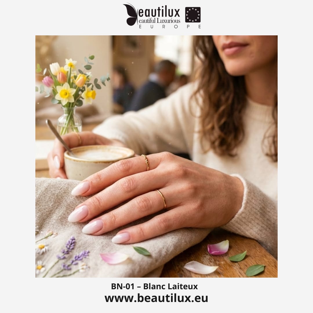 Vernis Semi-Permanent Blanc Laiteux Pur BN-01 | Tenue 21 Jours | Beautilux