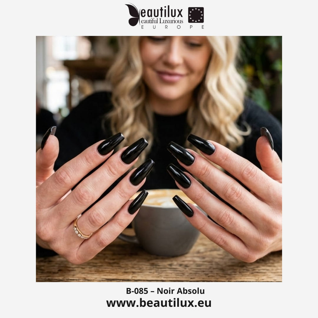 Vernis Semi-Permanent Noir Intense Absolu B-085 | Tenue 21 Jours | Beautilux
