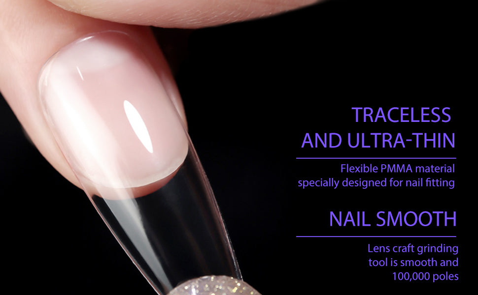Capsules Ongles PMMA Carré Naturel | Soak Off | Pose Américaine | Beautilux JP552-SN | 552 pcs