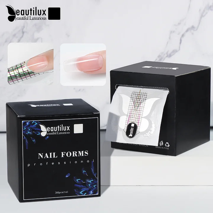 Beautilux Professional Nail Construction Templates – 300 pcs Image