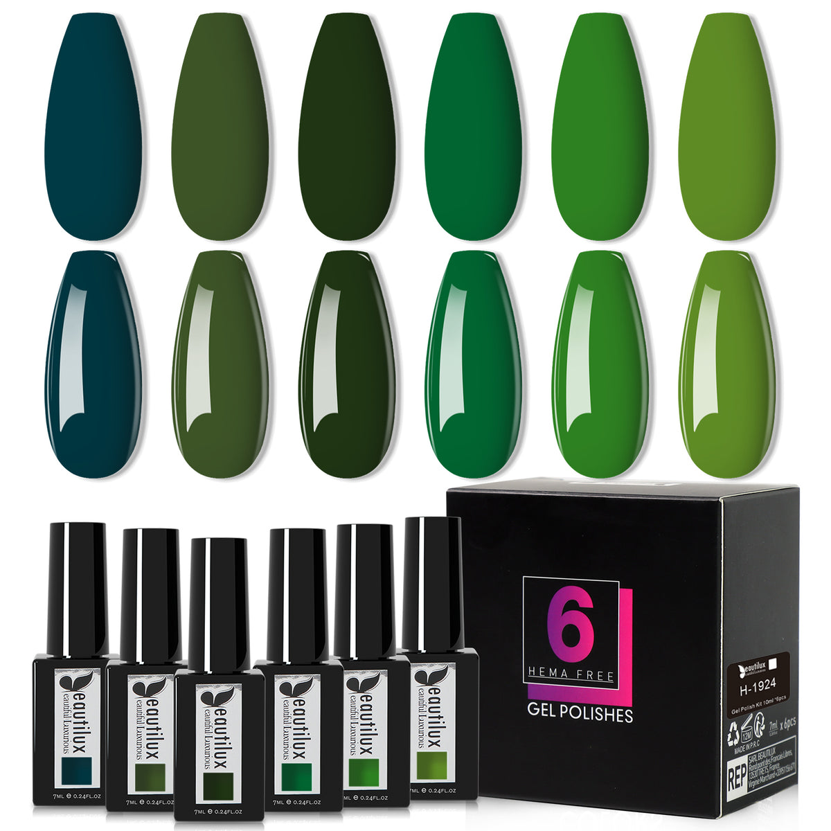 Beautilux H-1924 — coffret de 6 vernis