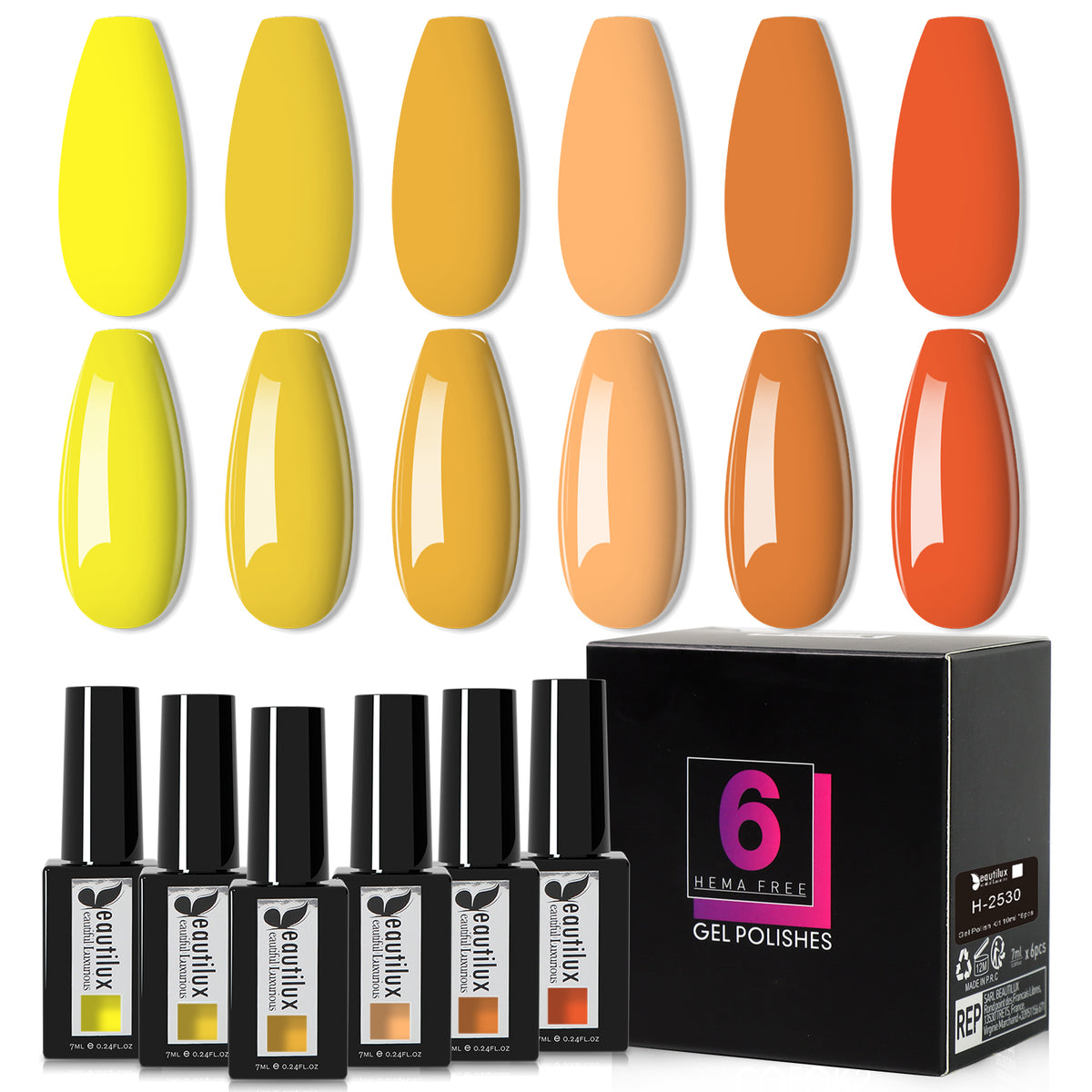 Beautilux H-2530 — coffret de 6 vernis