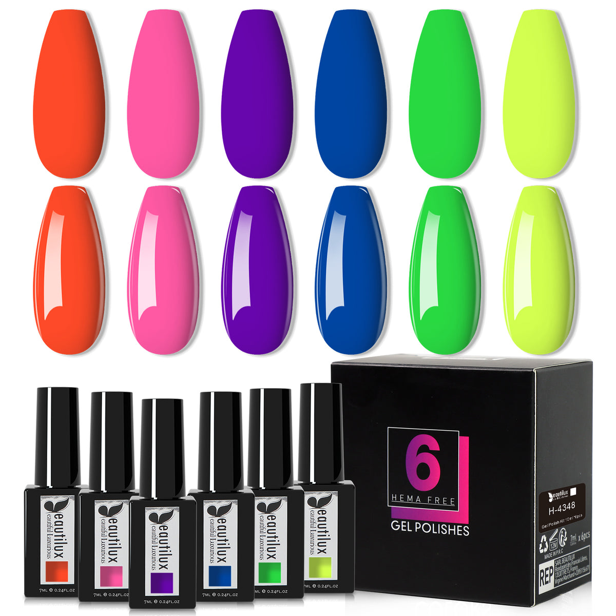 Beautilux H-4348 — coffret de 6 vernis