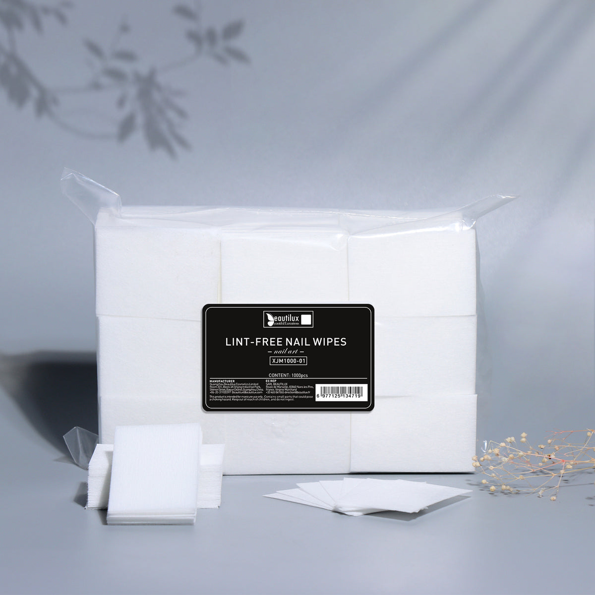 XJM-1000 Beautilux Lint-Free Nail Wipes 1000pcs