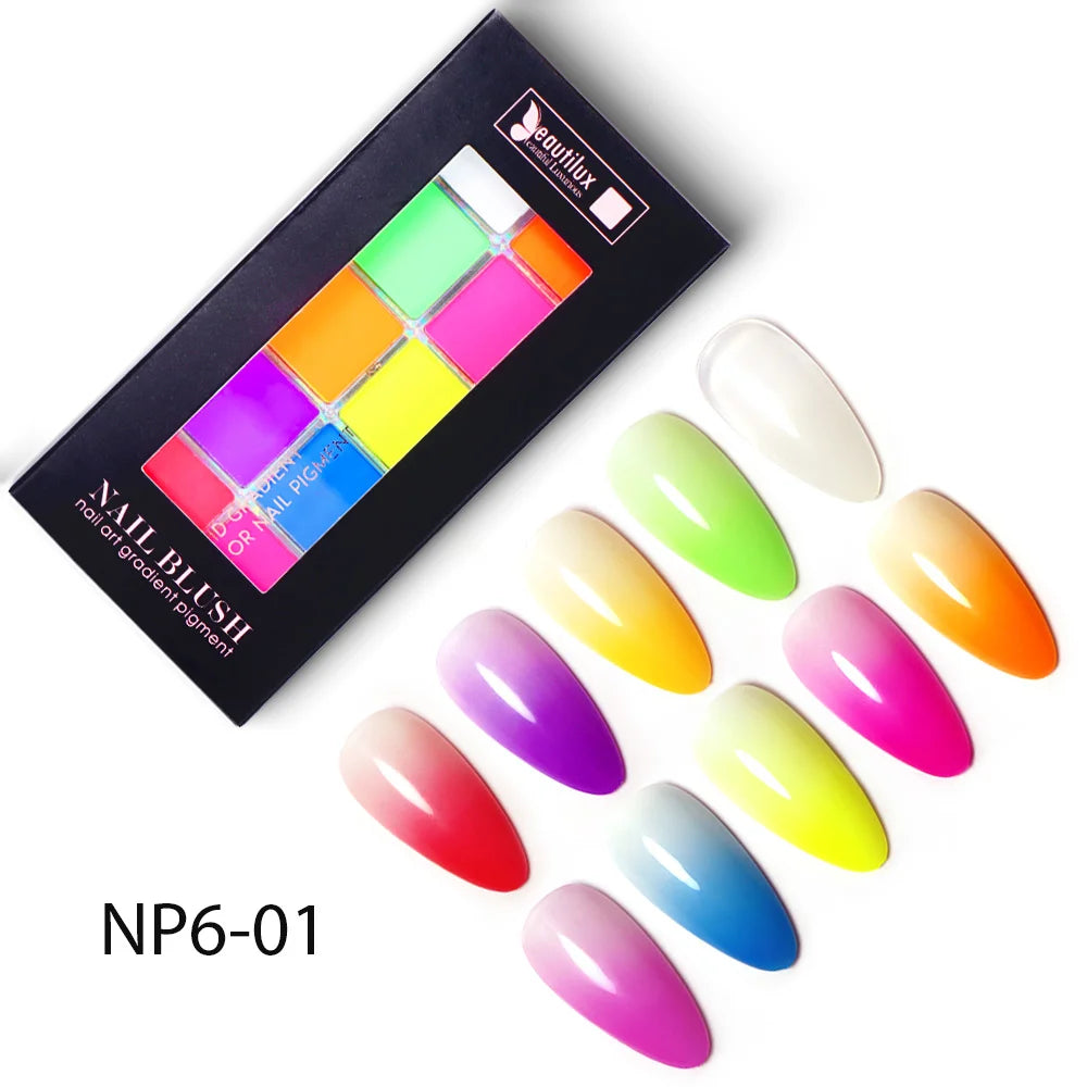 Beautilux NAIL BLUSH PALLETE — 0.5g*10 colors | NP6-01 - NP6-01