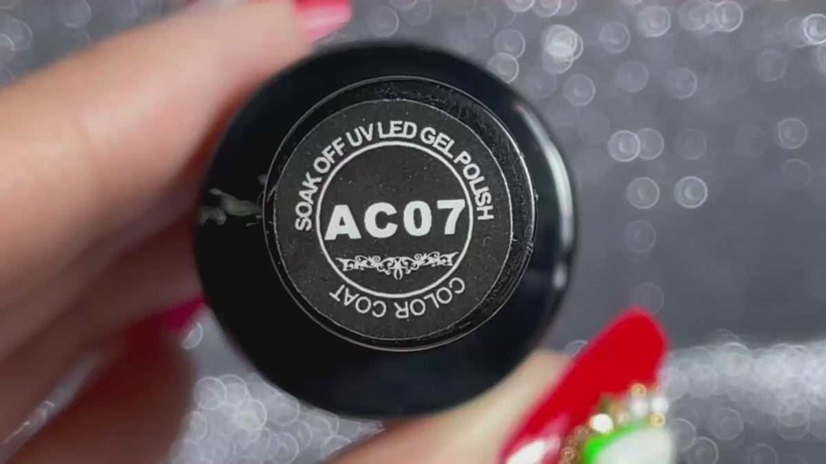 Tutoriel d'application du vernis gel rouge coucher de soleil AC-07 Beautilux  