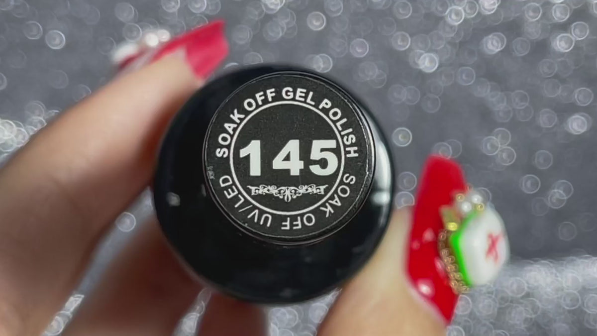 Vernis Semi-Permanent Rouge glitter – B-145 | Beautilux 10ml - Tenue 3 Semaines