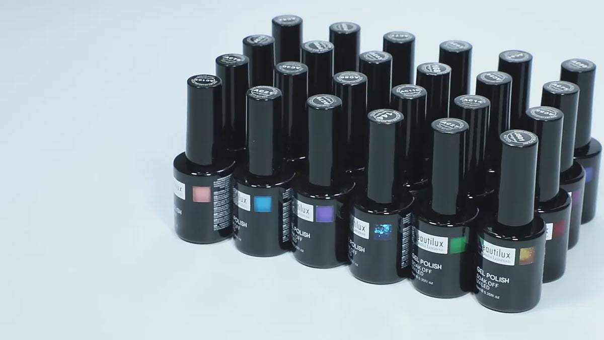 Kit de Démarrage VSP Beautilux – Valise de Luxe 60 Flacons Vernis à ongle de AC-01 à AC-60 + 10 Bases et top coat + Livre Nuancier